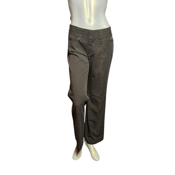 GAP Women's Brown Curvy Fit Flared Leg Stretch Cotton Dress Pants Size 6 - Picture 1 of 16